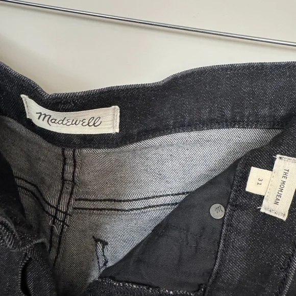 Madewell The Momjean HighRise Jeans Size 31 Black - Picture 4 of 8
